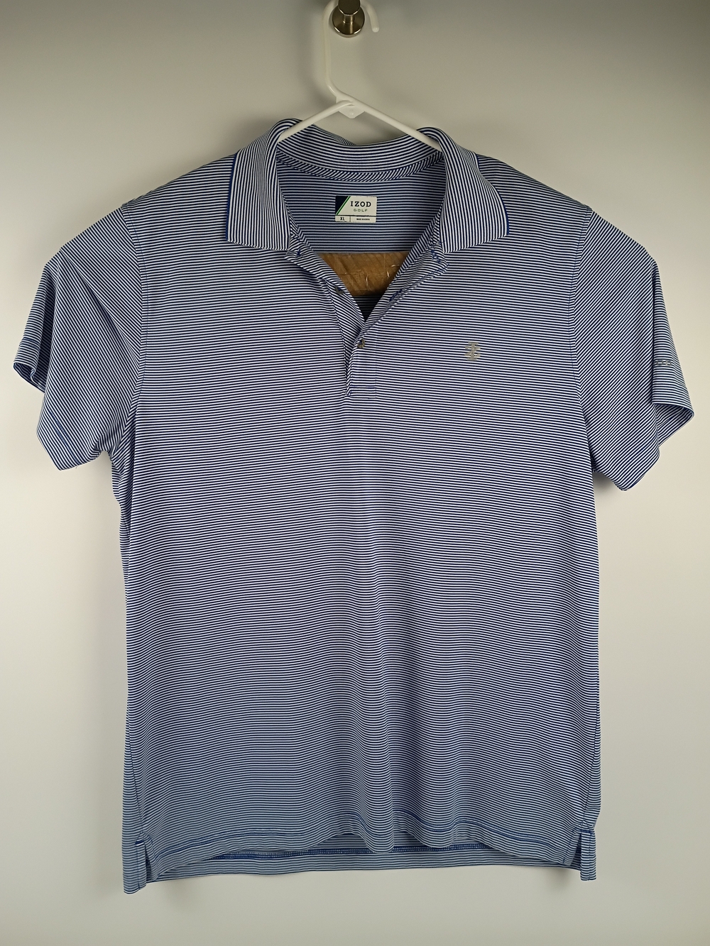 Izod Men's Light Blue Micro-Stripe Polo